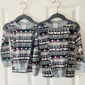 Hanna Andersson Long John PJ set in organic cotton - Size 3T & 4T